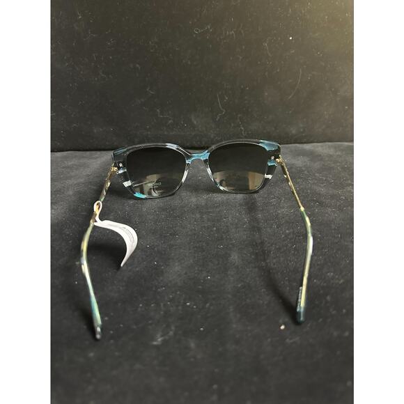 Bebe Women’s Cat-Eye Sunglasses – Black & Teal – 100% UV Protection (NWT)
